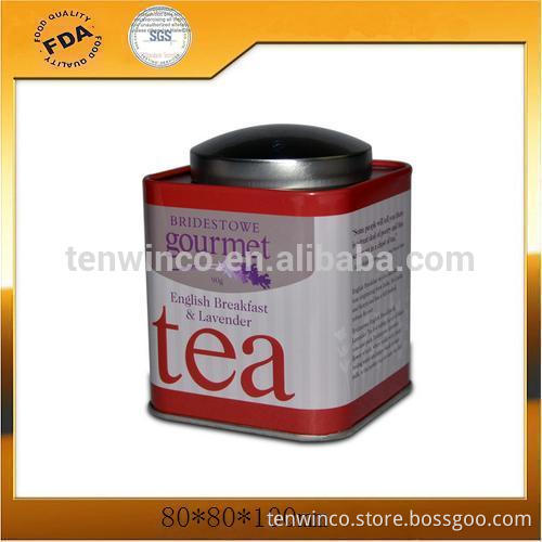Circular lid tea cans/Unique design screw top printed tea tin boxes